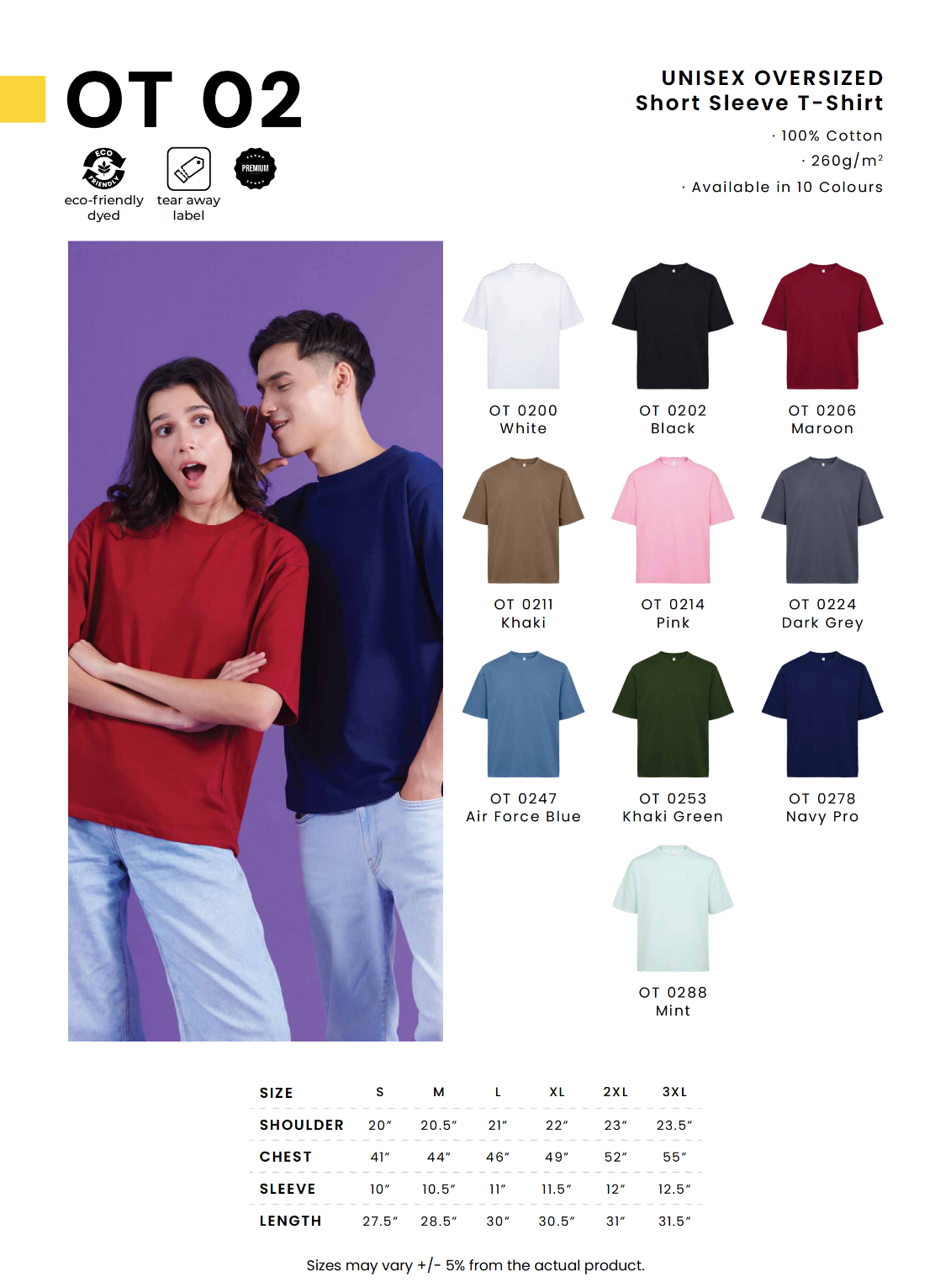 OT02 Oversized Cotton 260gsm