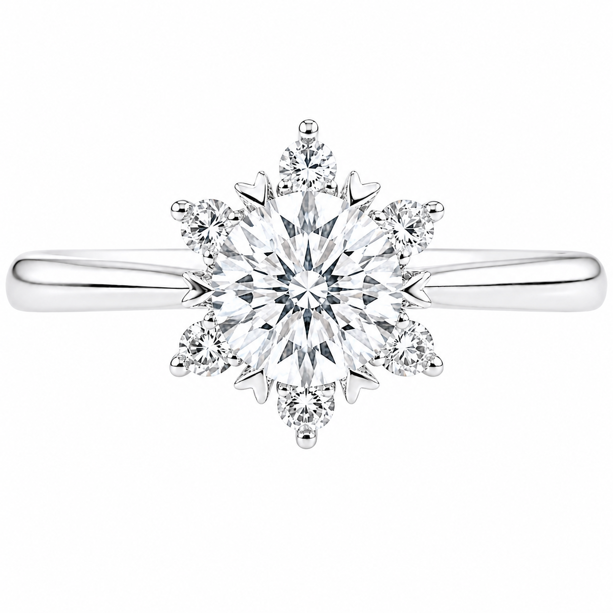 Roman & Co庐 Aurevon Snowflake Halo Engagement Ring