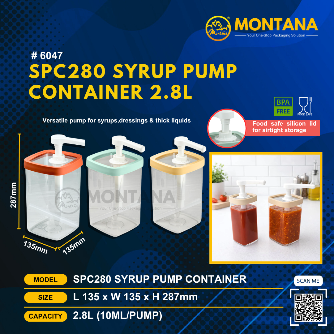 (6047) SPC280 SYRUP PUMP CONTAINER 2.8L