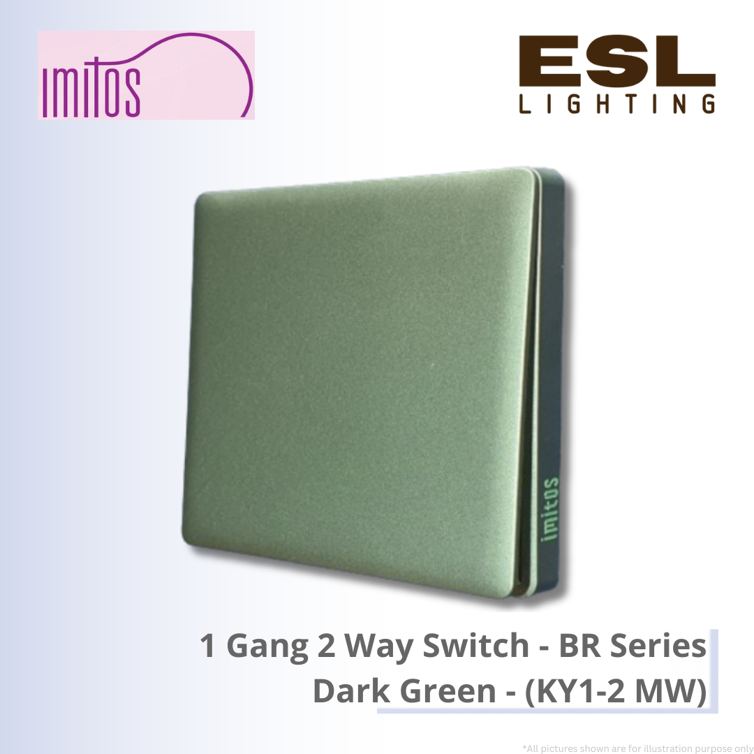 IMITOS 1 Gang 2 Way Switch (BR Series) Dark Green - KY1-2 MW [SIRIM]