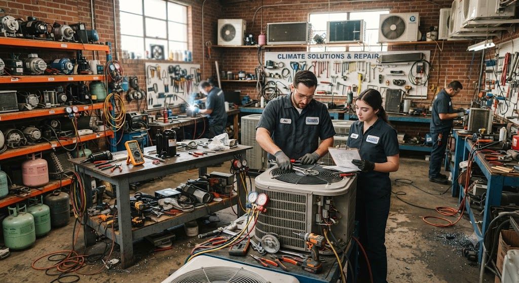 Air conditioning maintenance workshop