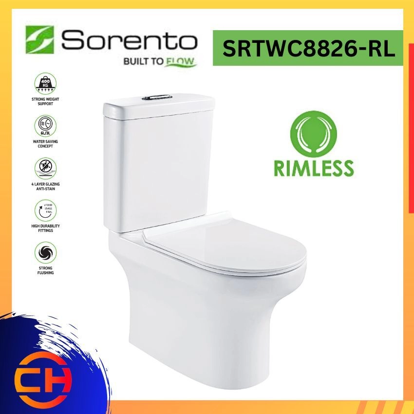 SORENTO CLOSE - COUPLED WATER CLOSET SRTWC8826 - RL 