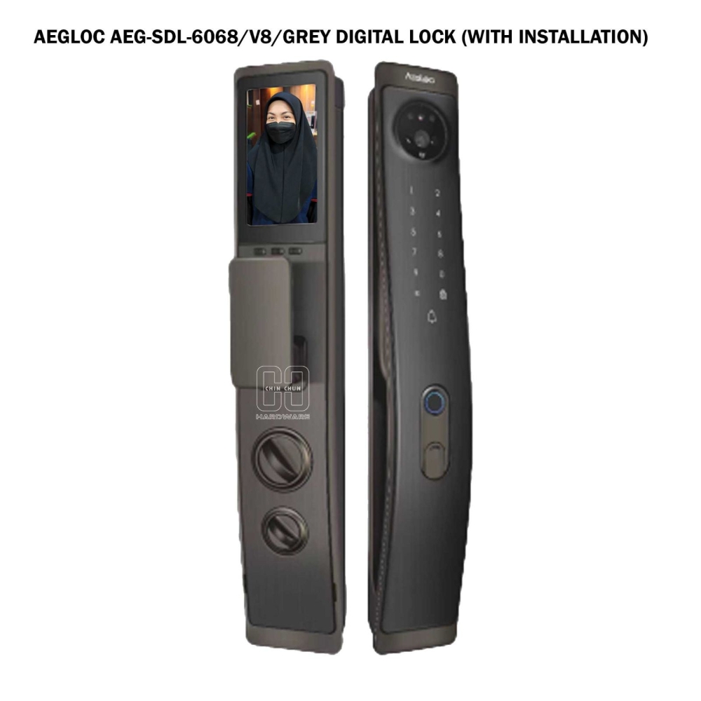 AEGLOC AEG-SDL-6068 / V8 / GREY DIGITAL LOCK (WITH INSTALLATION)