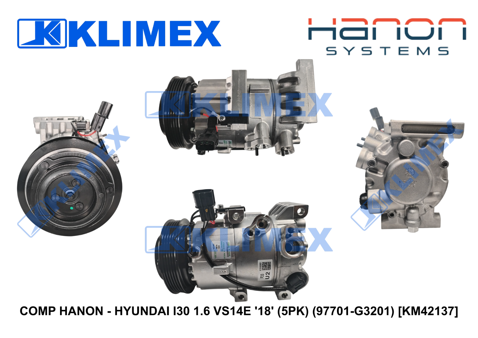 COMP HANON - HYUNDAI I30 1.6 VS14E '18' (5PK) (97701-G3201) [KM42137]