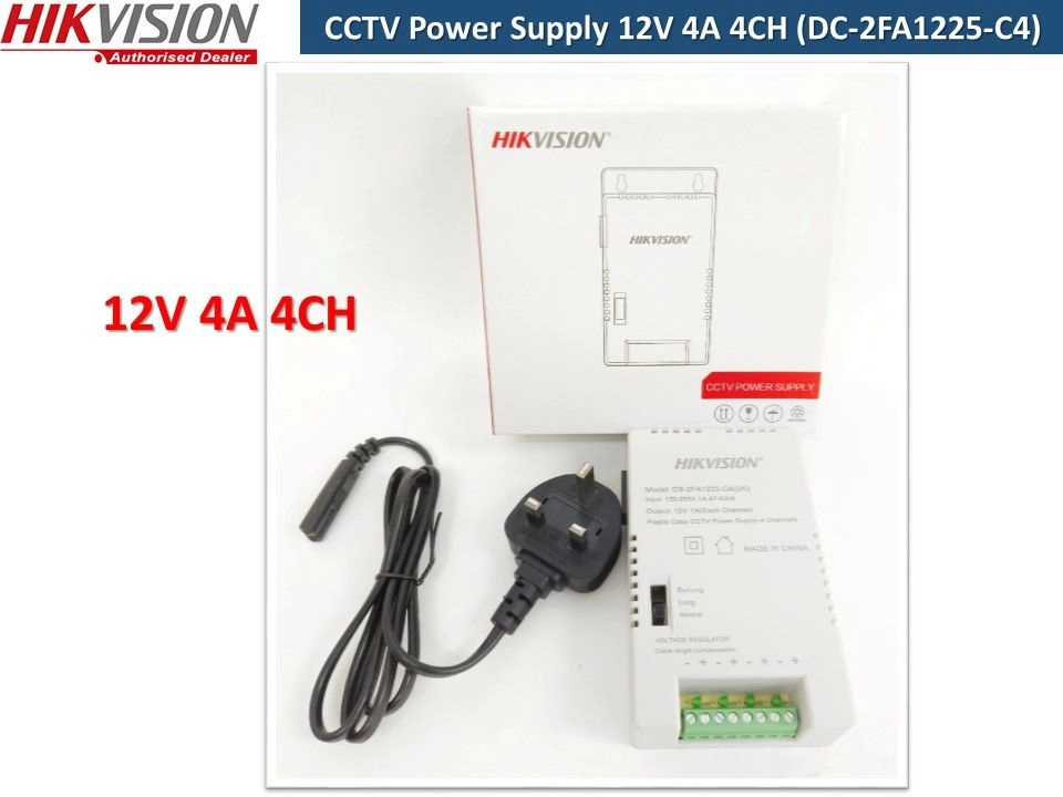 HIKVISION CCTV Power Supply 12V 4A 4CH (DS-2FA1225-C4) 