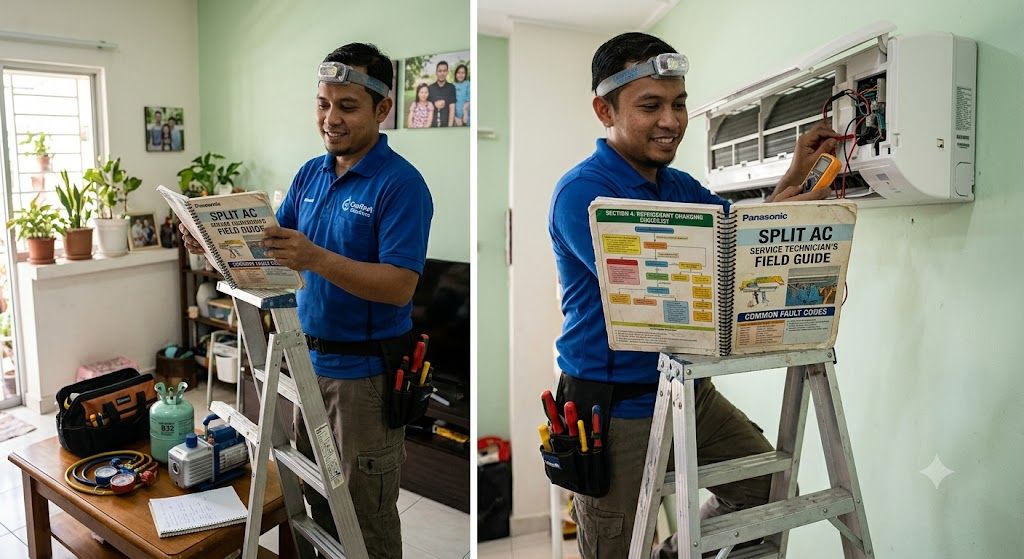 Split AC service technician guide