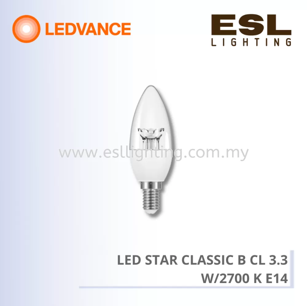 LEDVANCE LED STAR CLASSIC B CL 3.3 W/2700 K E14 - 4058075038660