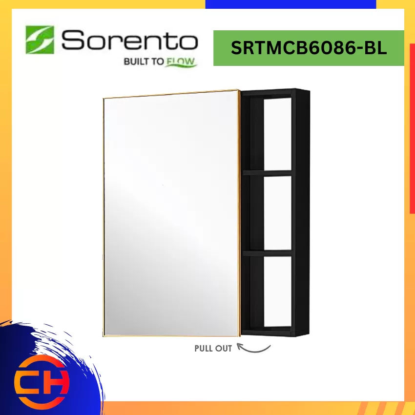 SORENTO BATHROOM FURNITURE SRTMCB6086-BL MIRROR CABINETS