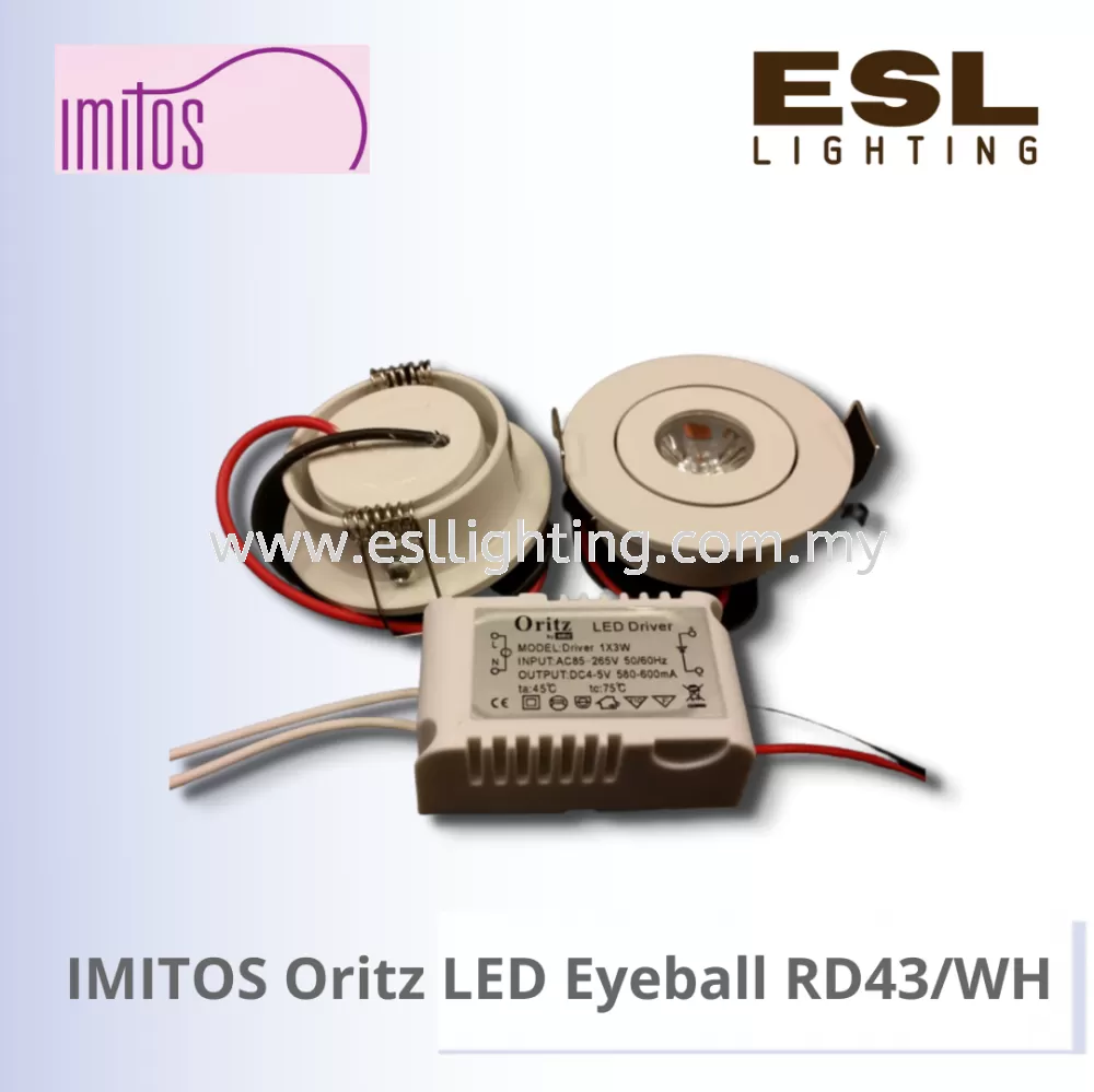 [DISCONTINUE] IMITOS Oritz LED EYEBALL 1x3W - RD 43/WH