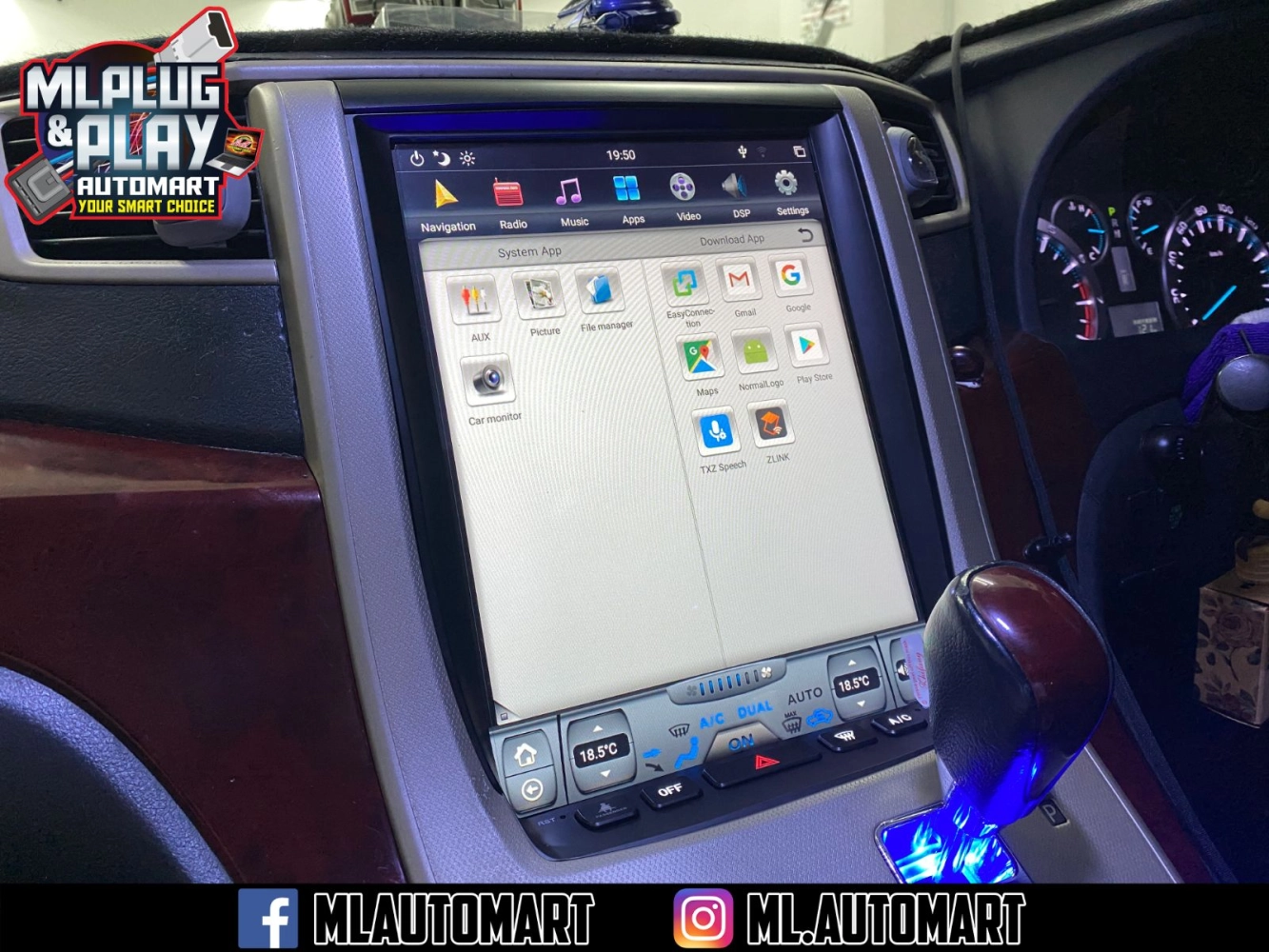 Toyota Vellfire ANH20/ Alphard AGH20 Vertical Style Android Monitor (12.1") 