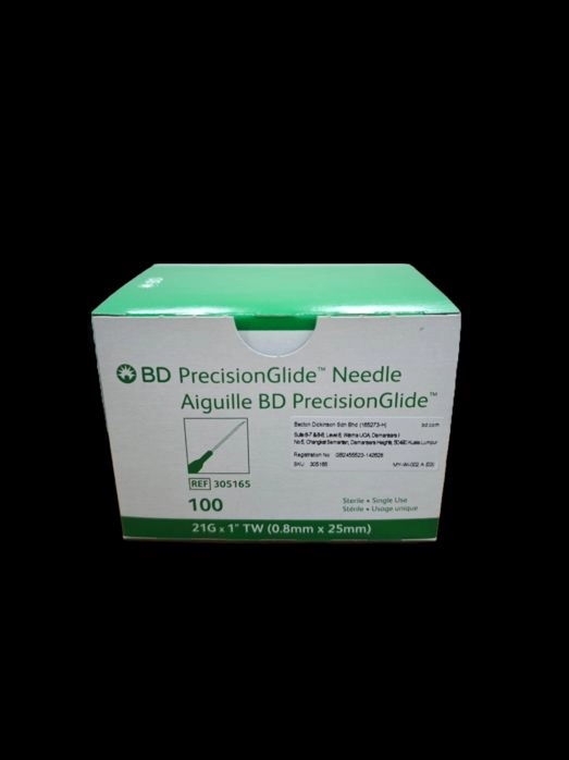 305165 needle for b12 injection BD 305165, Precision Glide Only 21 Gauge 1"- 100ct Box BD PrecisionGlide 21 G x