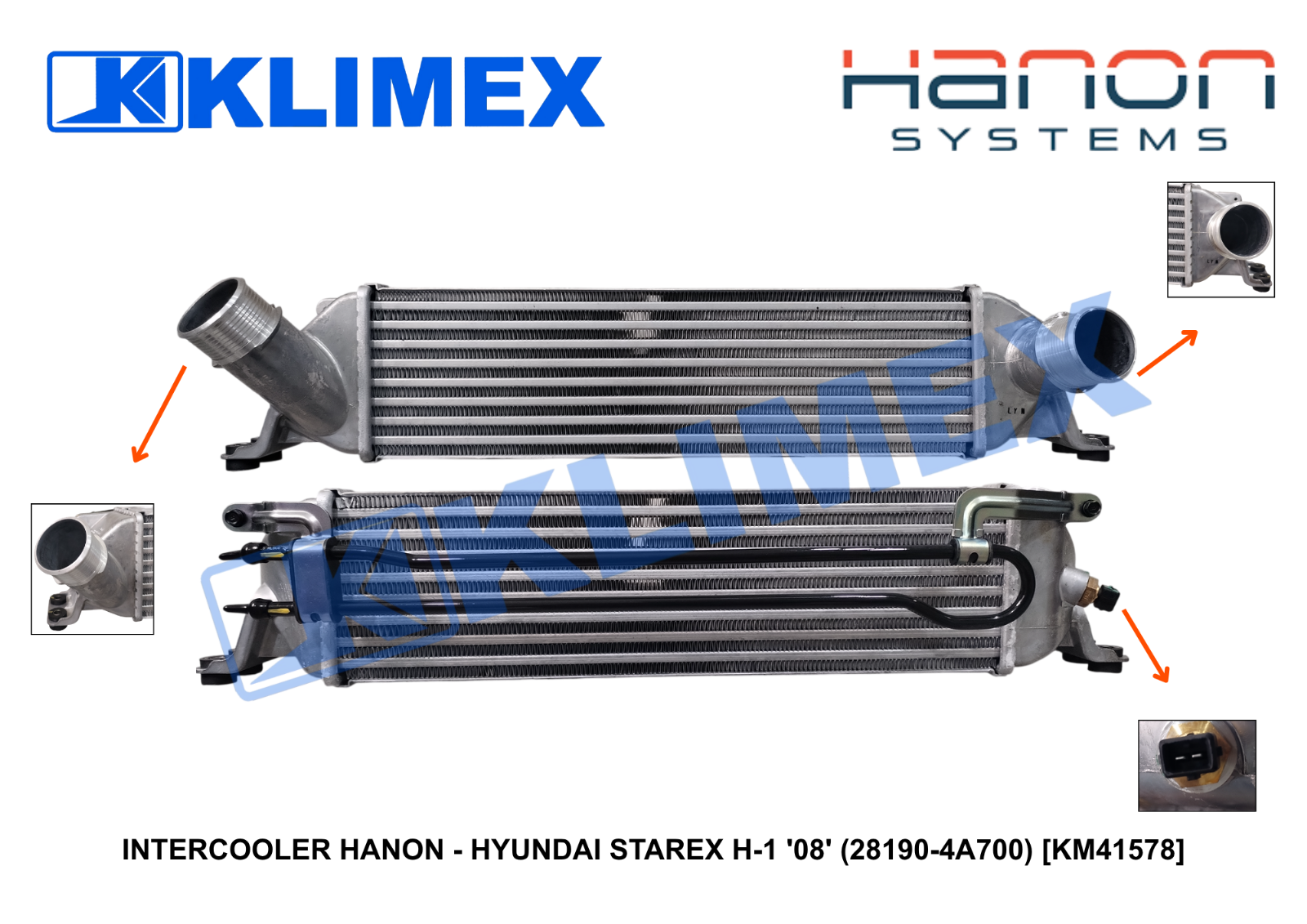 INTERCOOLER HANON - HYUNDAI STAREX H-1 '08' (28190-4A700) [KM41578]