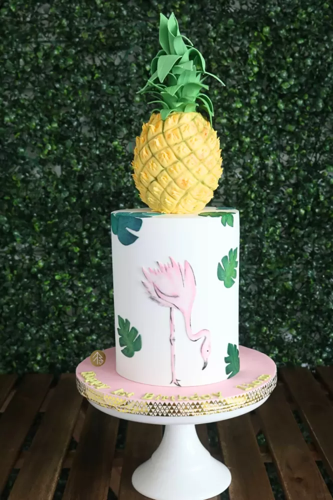 Pineapple Flamingo Cake