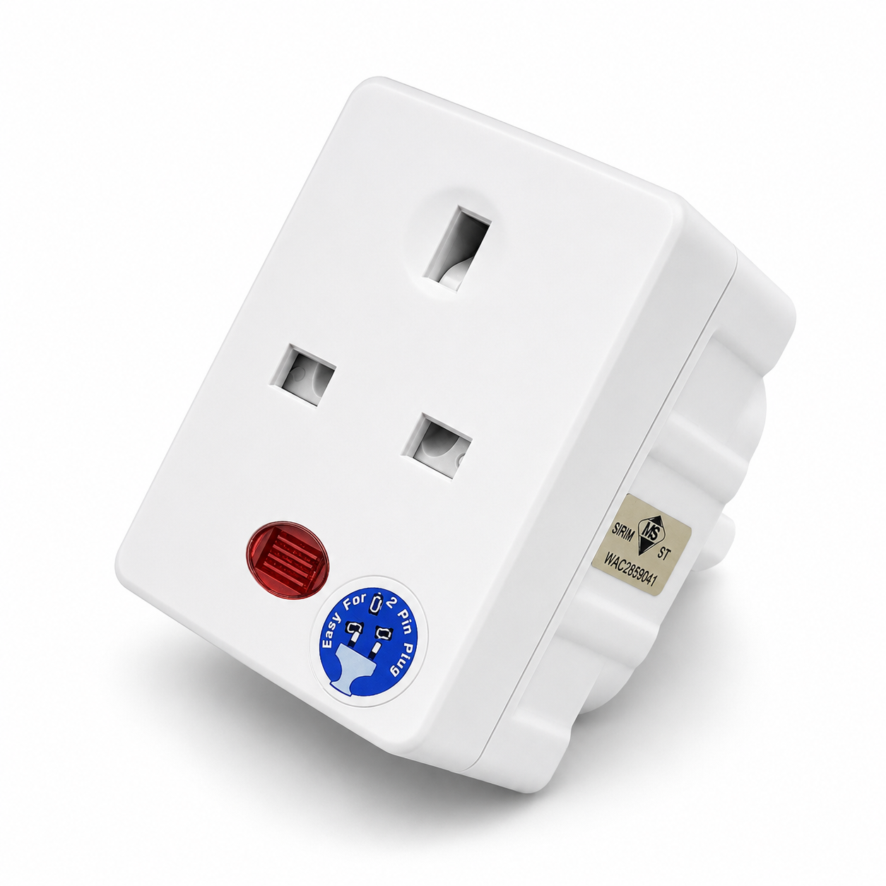 3 Way 3 Pin Adaptor With Neon
