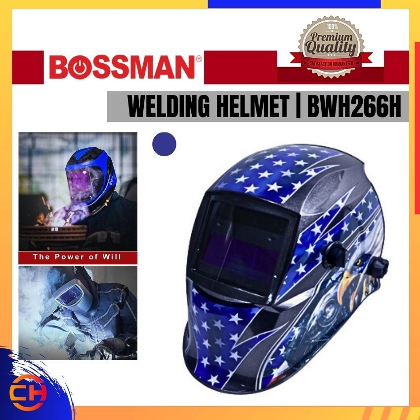 BOSSMAN AUTO DARKENING WELDING HELMET BWH266H SPECIAL DESIGN ( BLUE )