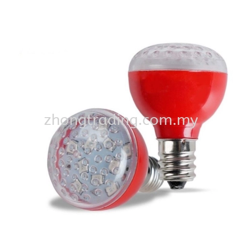 E12 LED Lotus Bulb -RED (2pcs)