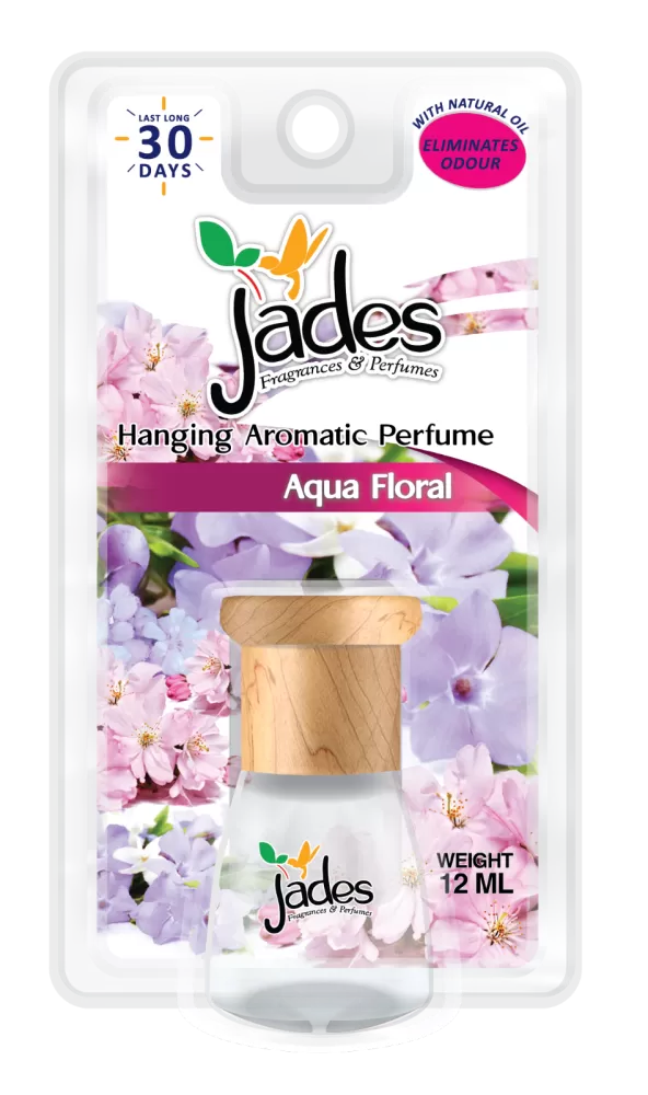 Jades Hanging Aromatic Perfume 12ml - Aqua Floral (Air Freshener Car)