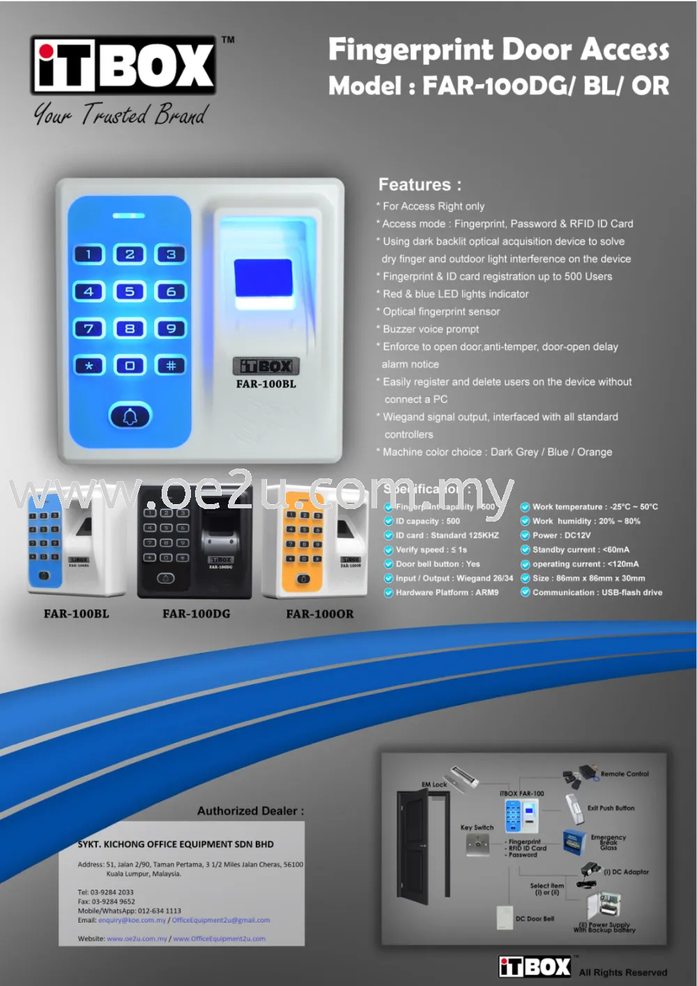 iTBOX FAR-100 Fingerprint Door Access System