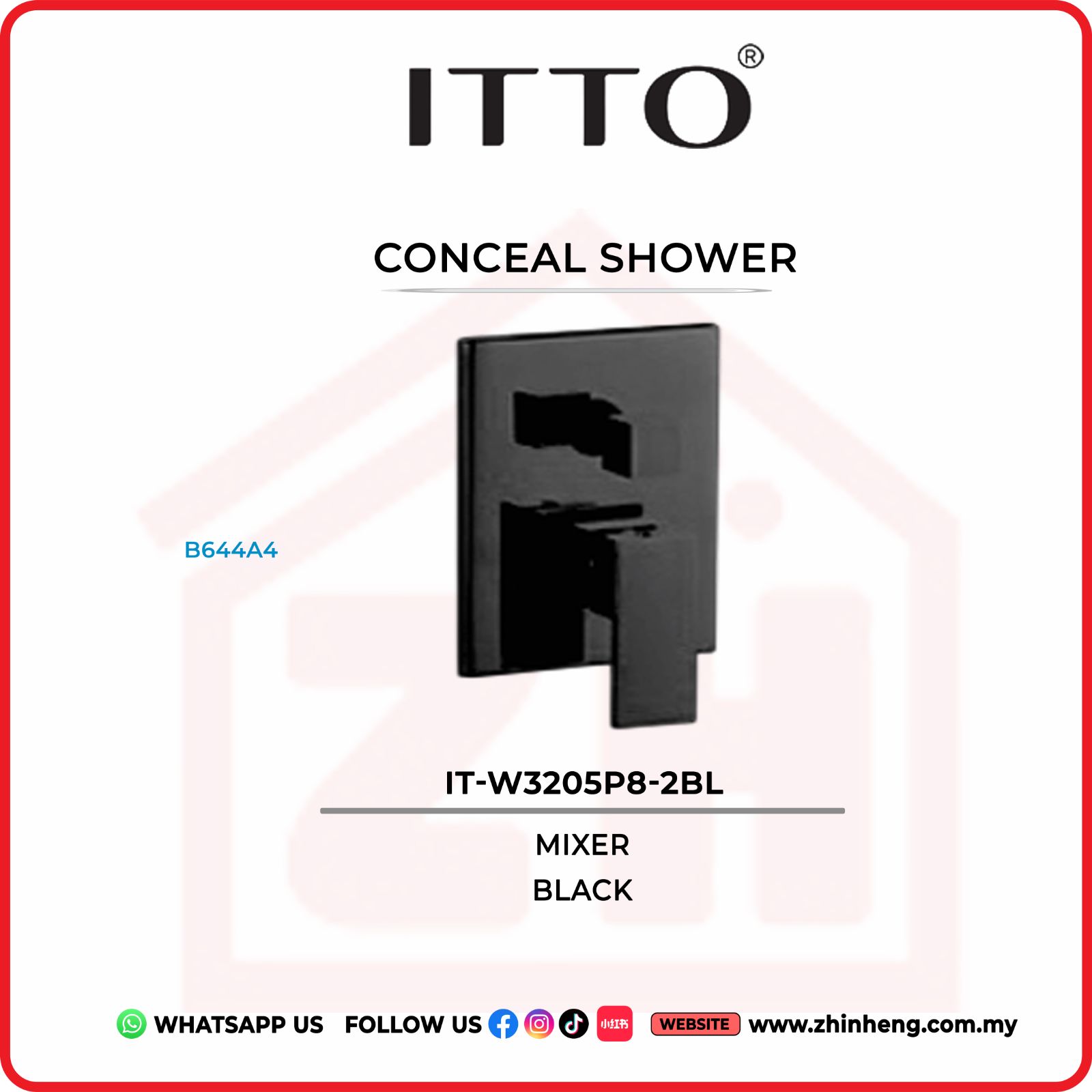 ITTO CONCEAL SHOWER TAP  IT-W3205P8-2BL