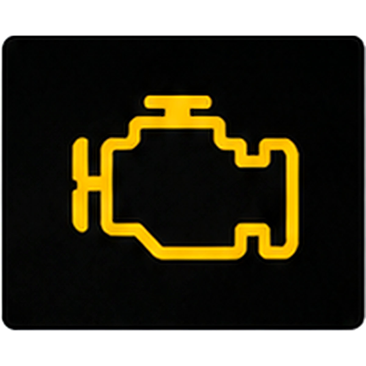 Engine warning light on