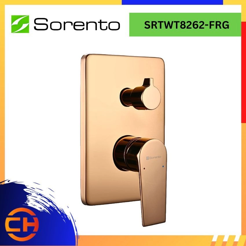 SORENTO BATHROOM SHOWER MIXER TAP SRTWT8262-FRG Concealed Bath & Shower Mixer Tap with Diverter Rose Gold ( L120MM x W119MM x H180MM )