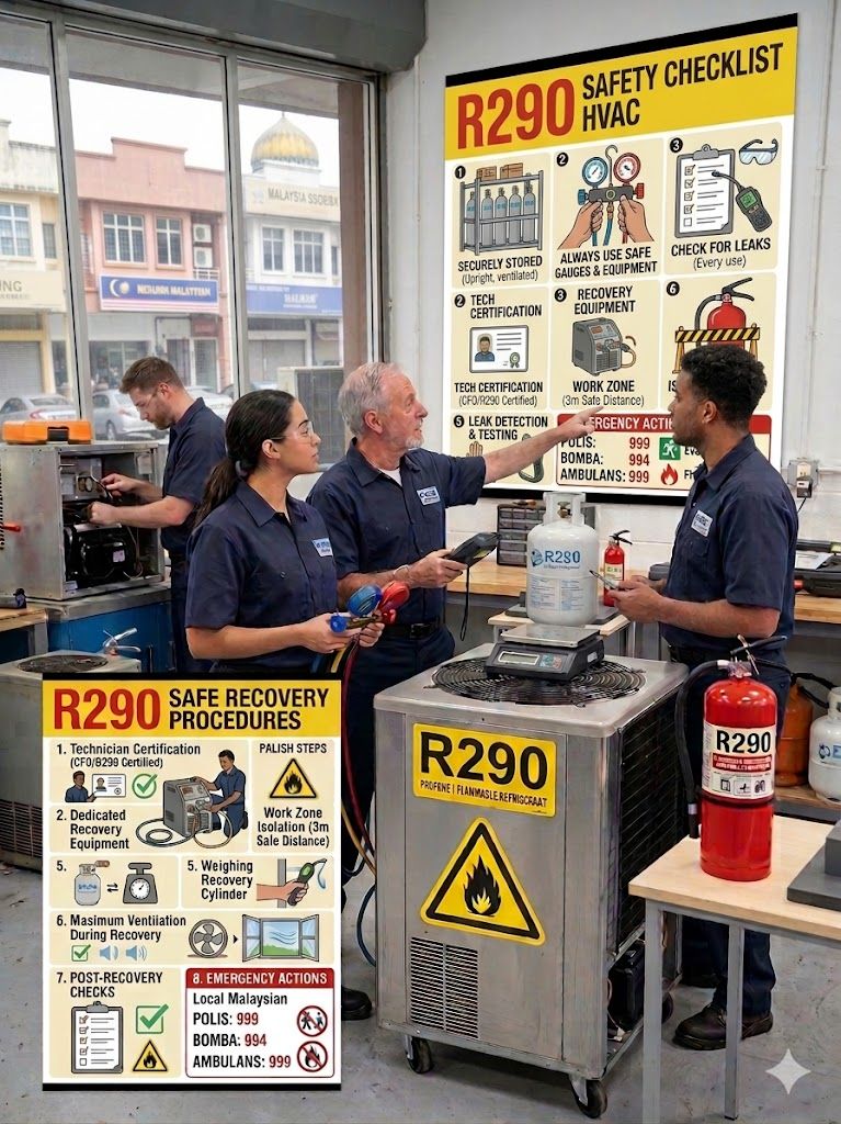 R290 safety checklist HVAC