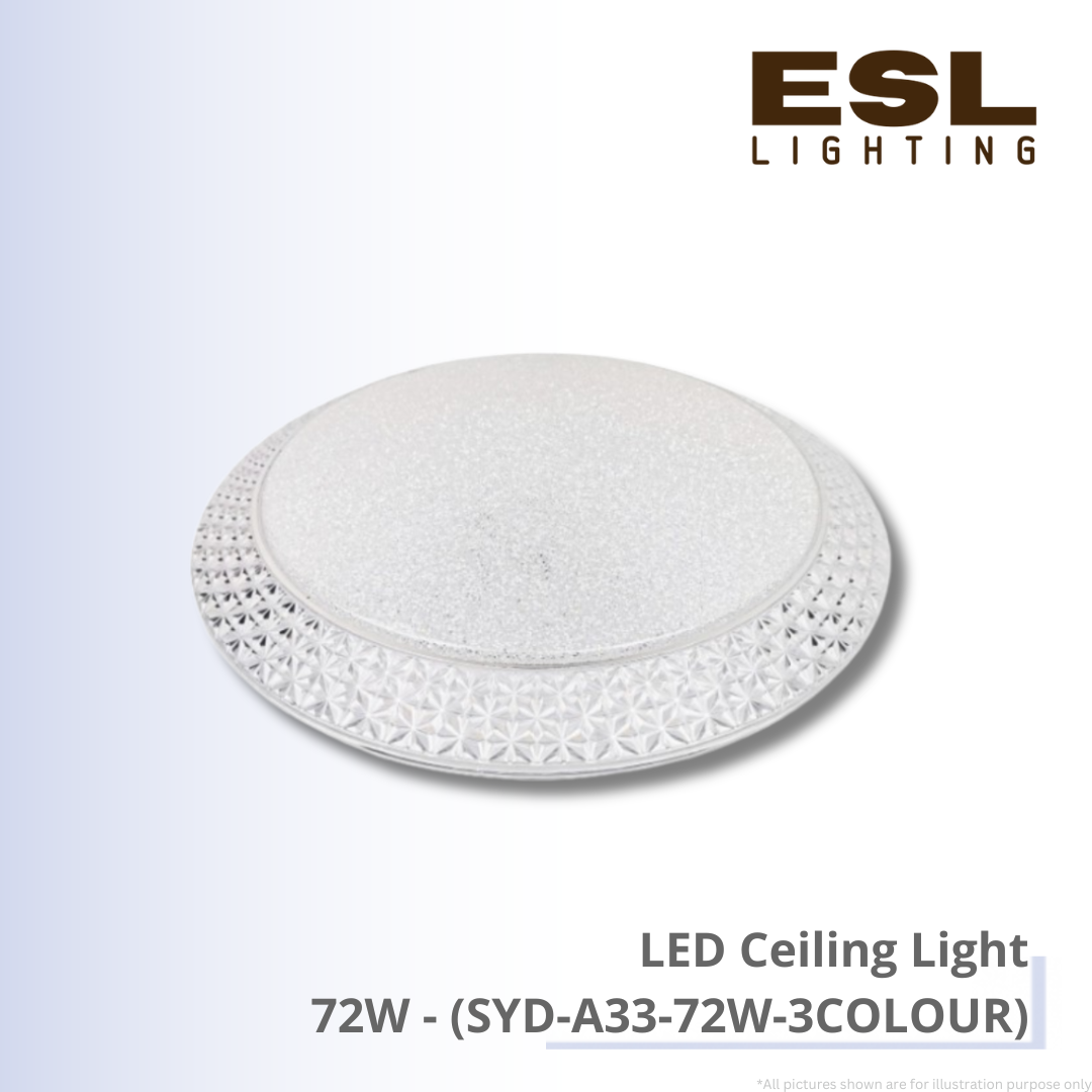 LED Ceiling Light 72W - SYD-A33-72W-3COLOUR