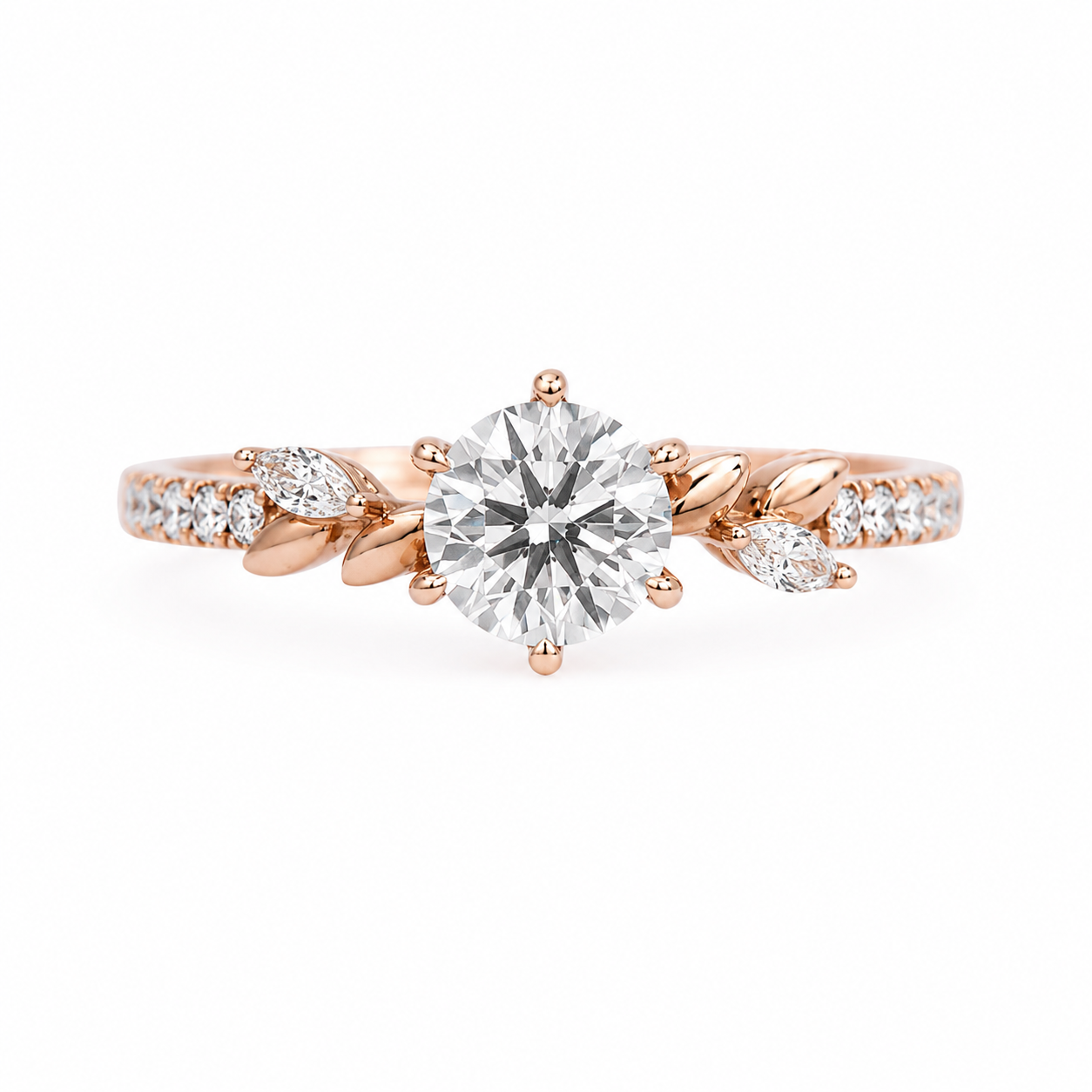 Roman & Co庐 Rosavine Crown Engagement Ring