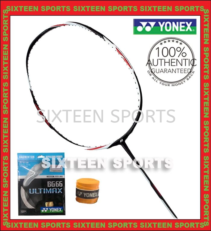 Yonex Duora Z-strike Badminton Racket(C/W Yonex BG66 UM string & Ac102 Overgrip)