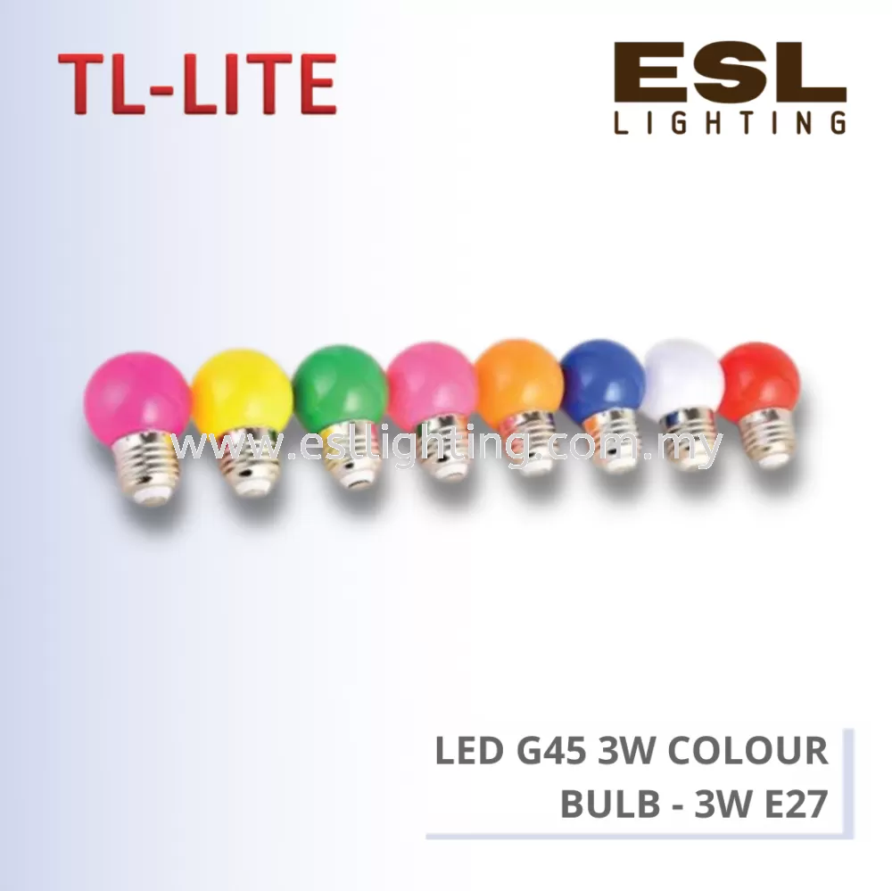 TL-LITE  LED BULB G45 3W COLOUR BULB - 3W E27