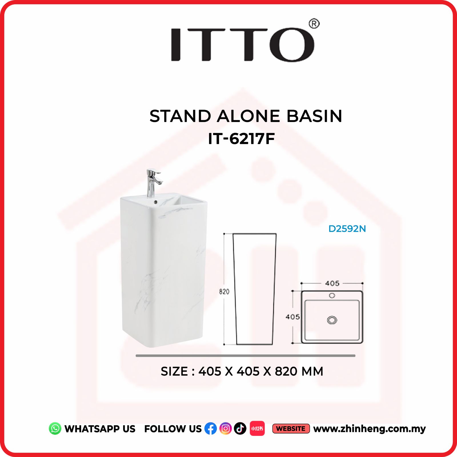 ITTO STAND ALONE BASIN IT-6217F