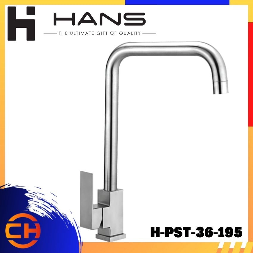 HANS STAINLESS STEEL SUS304 Pillar Sink Tap (35 Body Single Lever) H-PST-36-195
