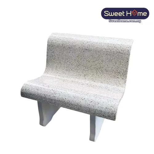 3 FT Stone Bench With Back Rest | Outdoor Stone Furniture 