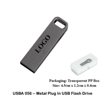 USBA056 -- Metal Plug In USB Flash Drive