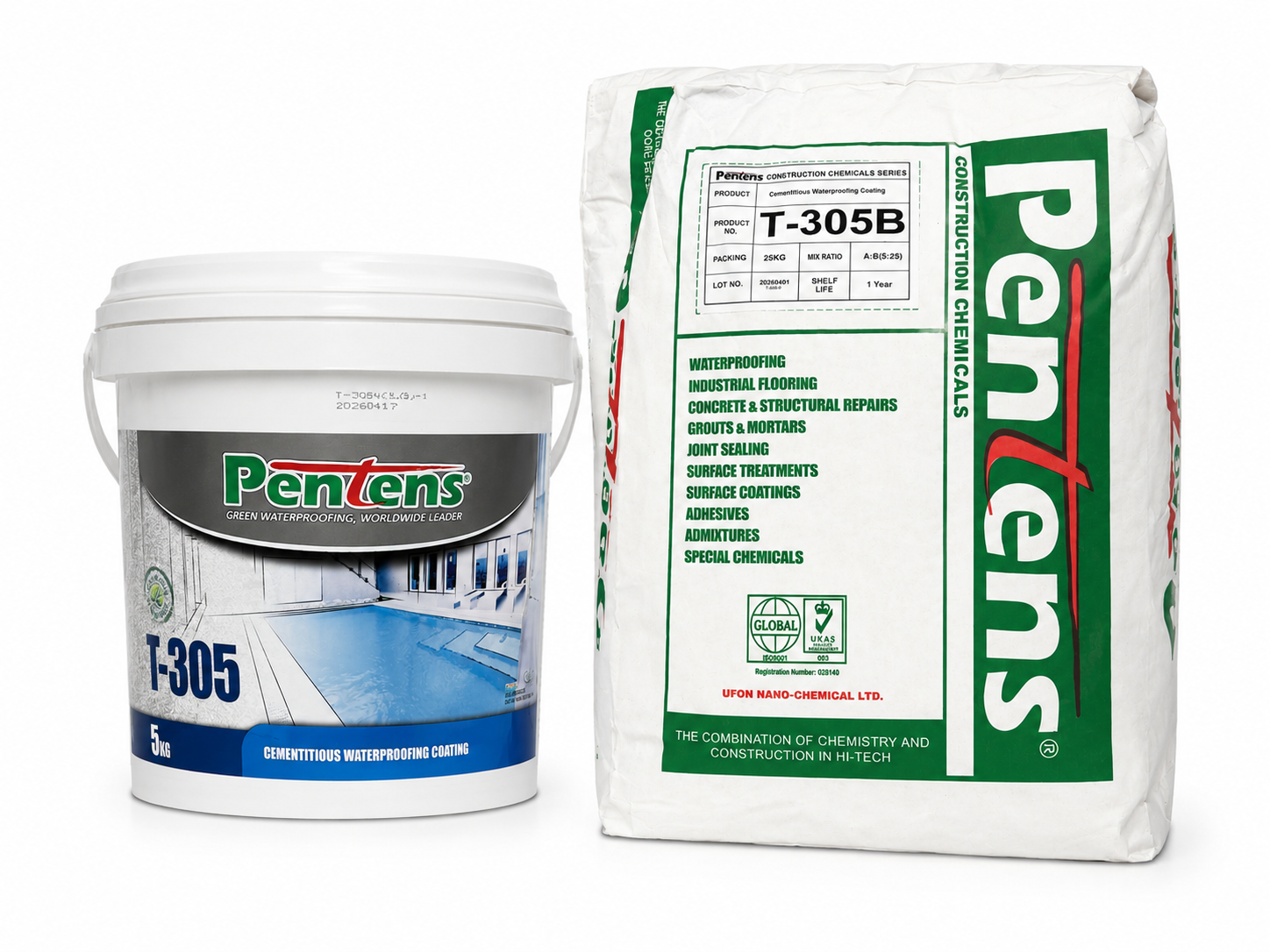 Pentens T-305  |  Cementitious Waterproofing Coating