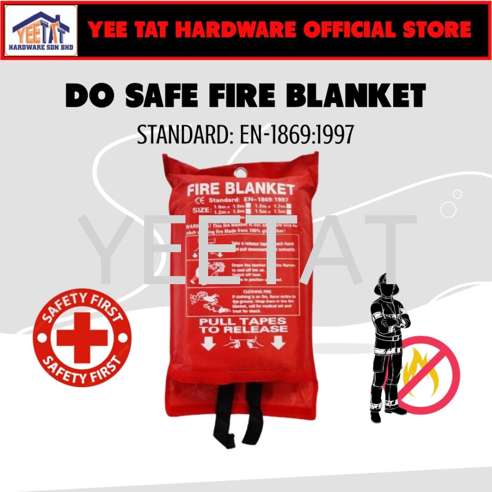 DO SAFE FIRE BLANKET FOR EMERGENCY USE (1.2m x 1.8m)