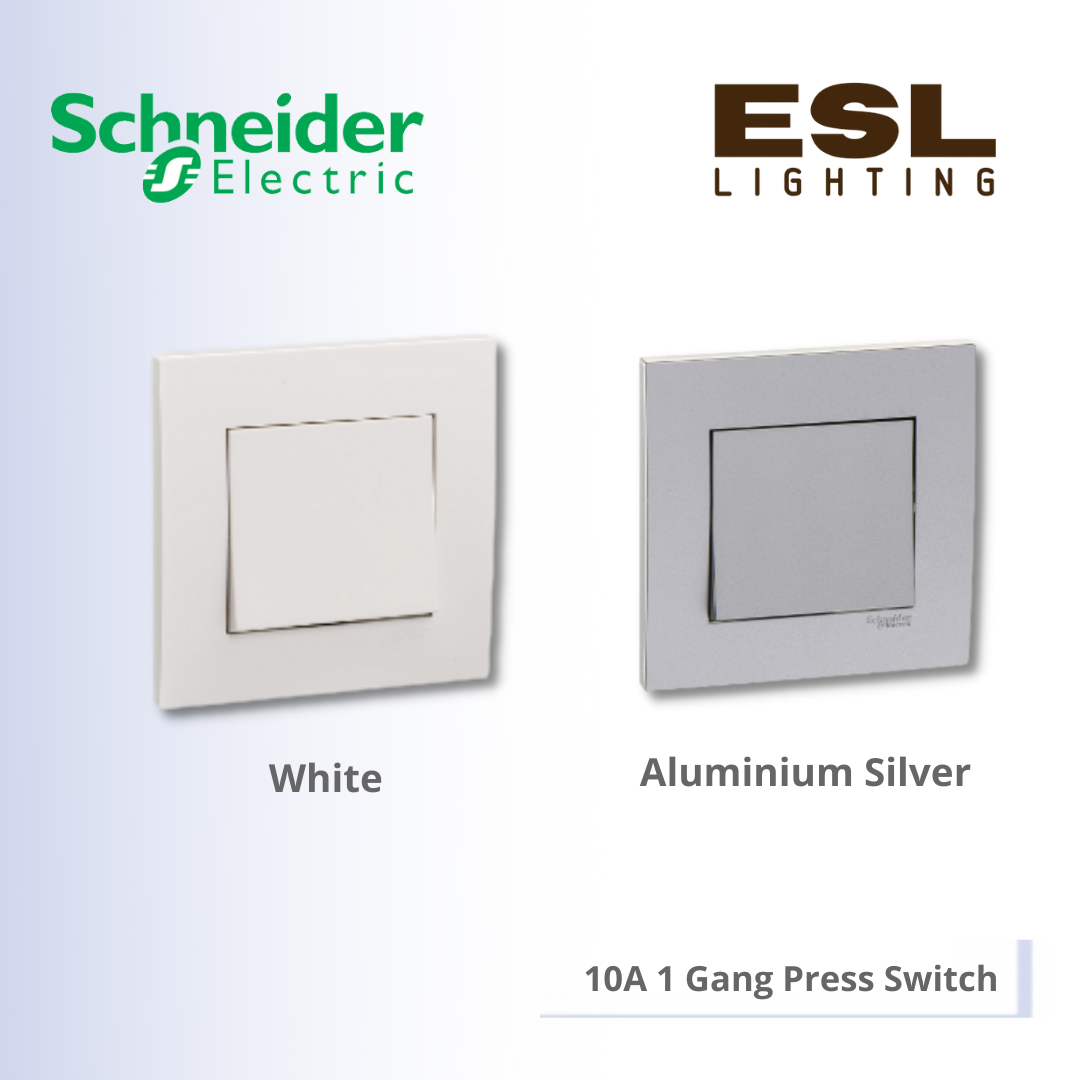 SCHNEIDER Vivace 10A 1 Gang Press Switch - KB31BP_WE_G11 KB31BP_AS_G11