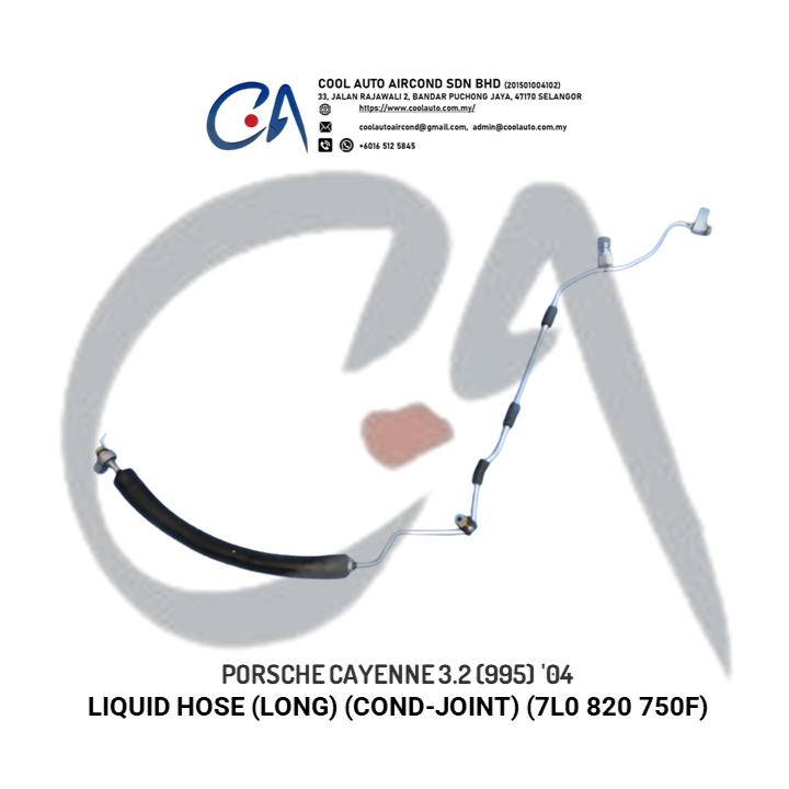 PORSCHE CAYENNE 3.2 (995) '04 LIQUID HOSE (LONG) (COND-JOINT) (7L0 820 750F)