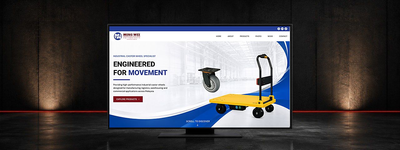 Ming Wei Marketing Industrial Castor Website Design Case Study in Selangor