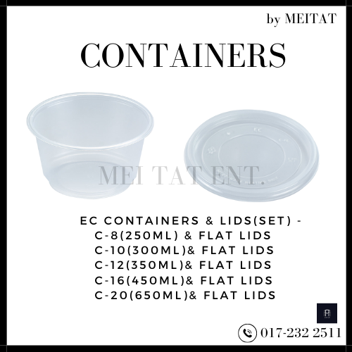 EC Round Plastic Containers with Lids