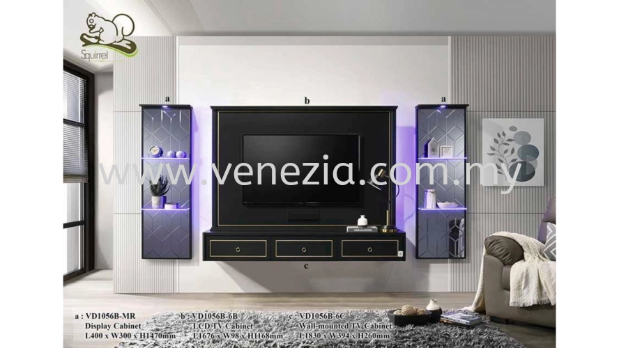 Wall Mounted Tv Cabinet +Mirror 