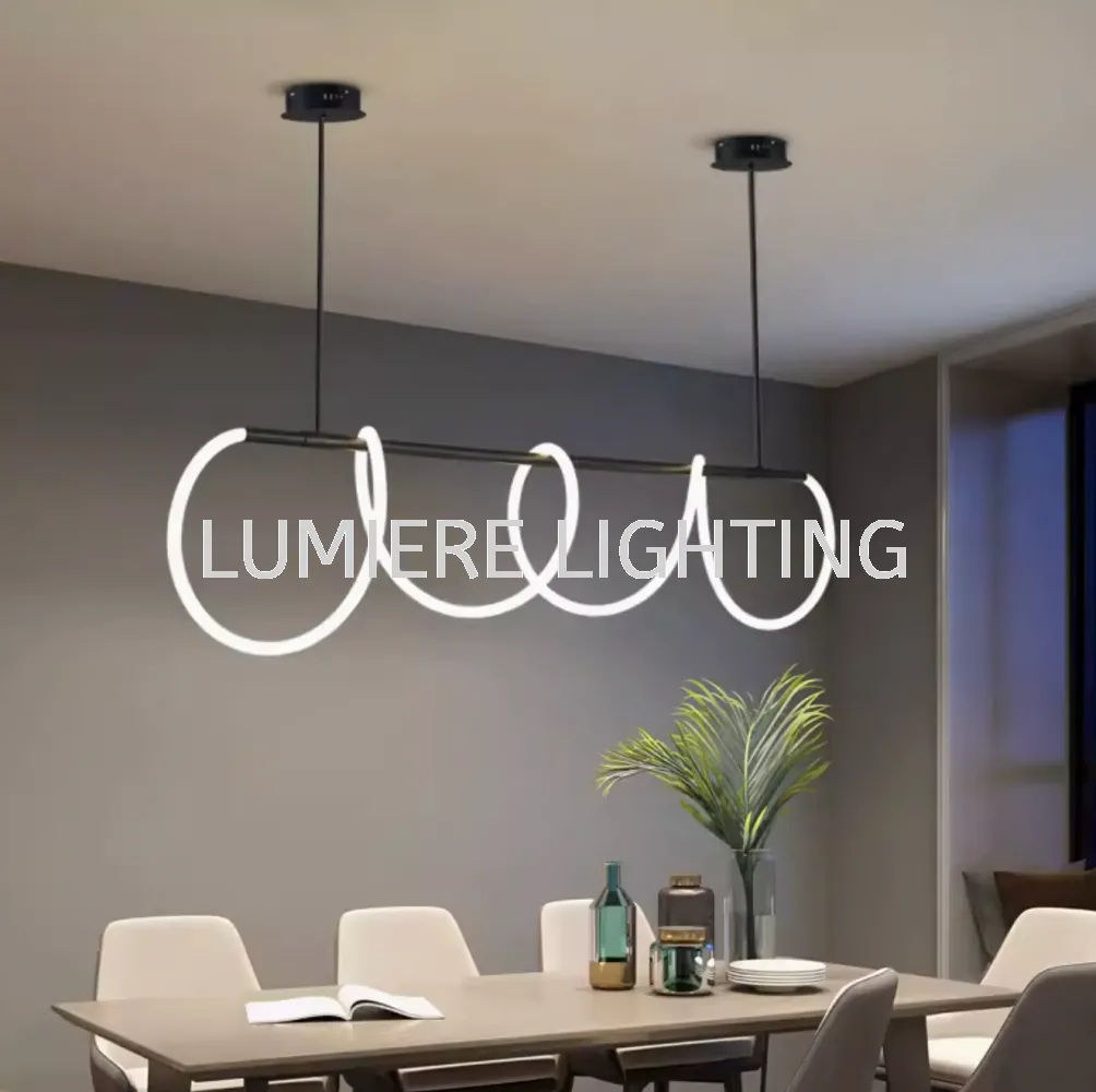 Post Modern Minimalist Luke Design Black Pendant Light