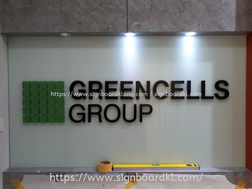 Greencells Group Acrylic 3D box Up Lettering Signage at Petaling Jaya (PJ)