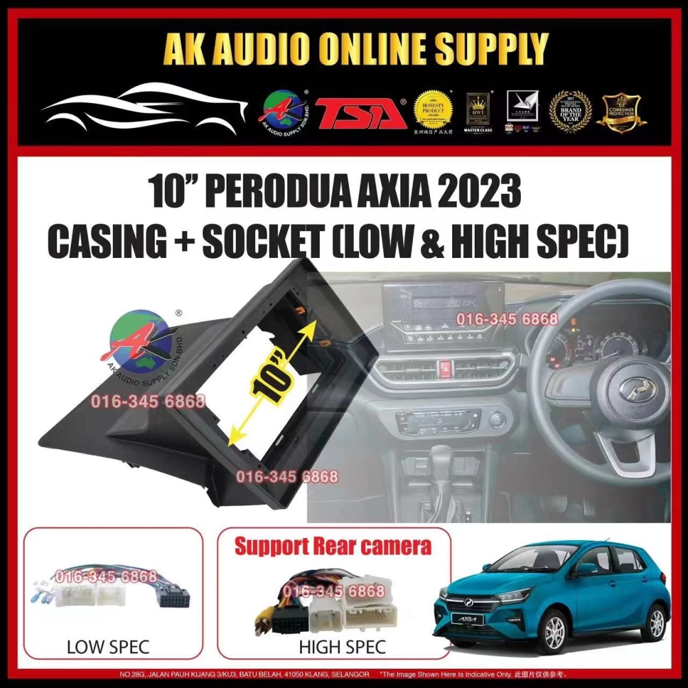 🆕 1K Screen 2+32GB 4G 8-CORE 🆕 TSA Perodua Axia 2023 Android 10'' inch CarPlay/DSP/BLU-RAY Car Player