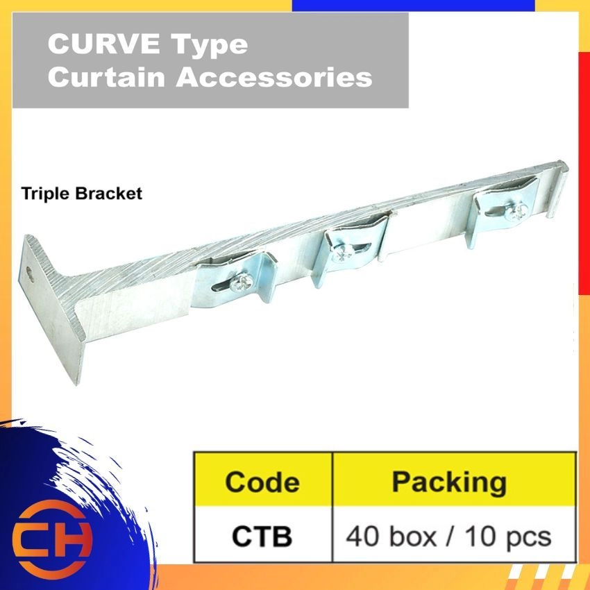 CURTAIN ACCESSORIES CURVE TYPE TRIPLE BRACKET CTB