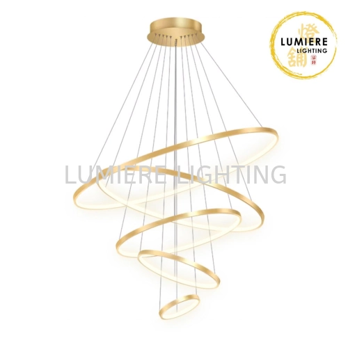 Post Modern Minimalist Hairline Gold Luxury Pendant Light