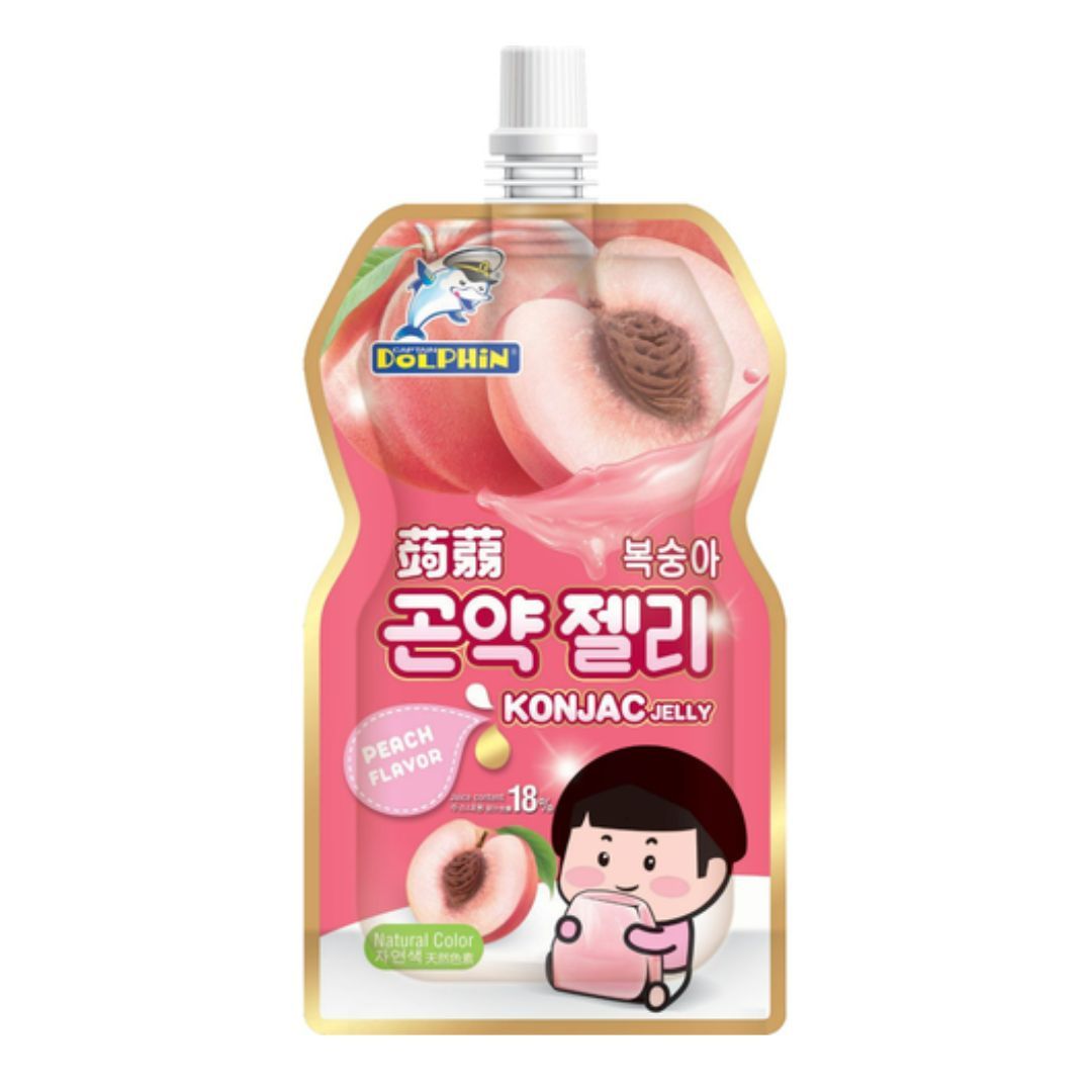 Dolphin Konjac Jelly Drink Peach 130g