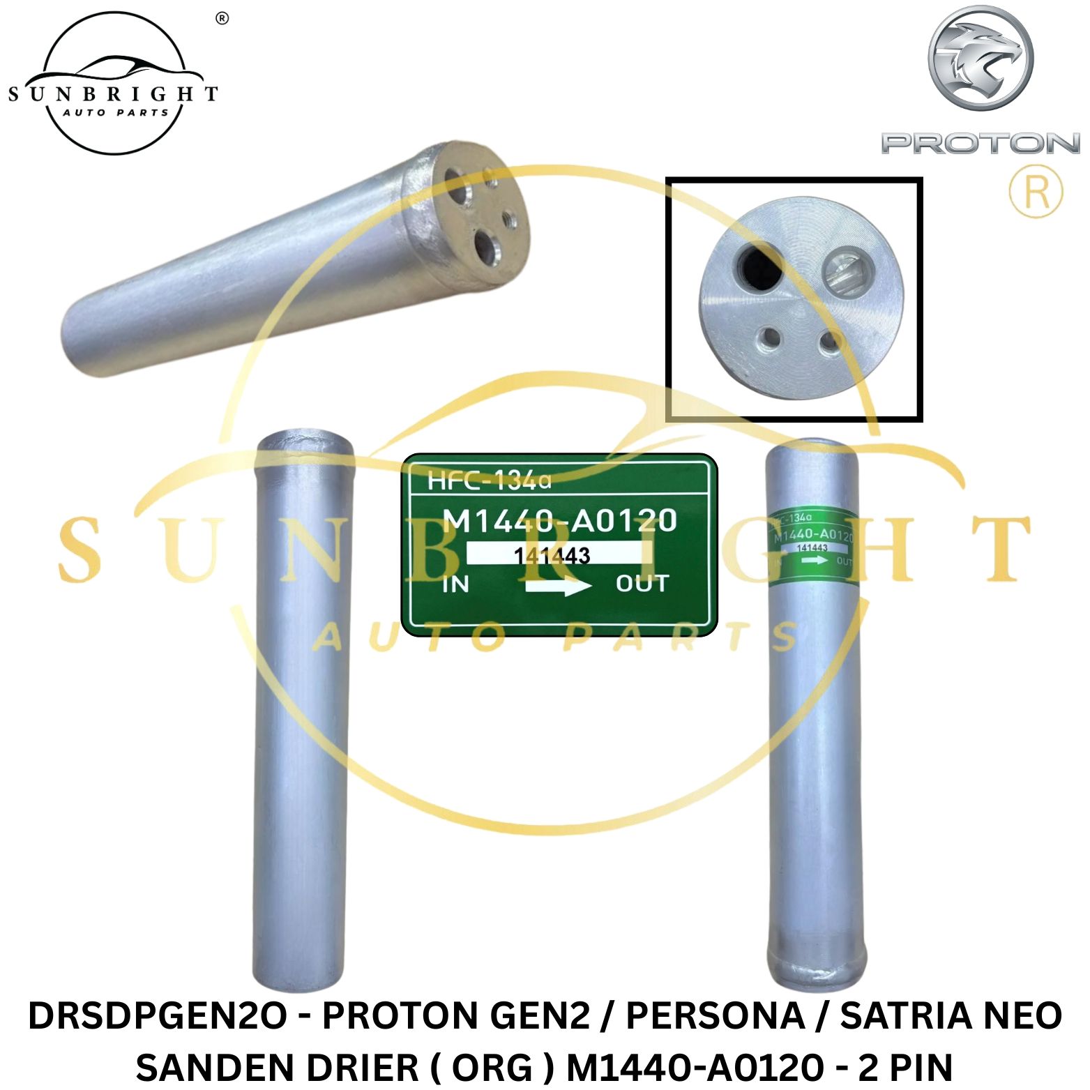 DRSDPGEN2O - PROTON GEN2 / PERSONA / SATRIA NEO SANDEN DRIER ( ORG ) M1440-A0120 - 2 PIN
