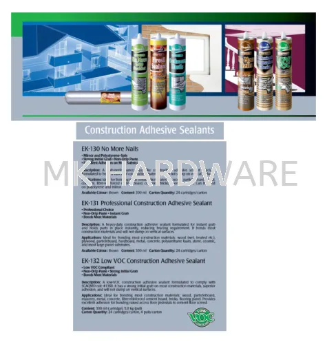 CONSTRUCTION ADHESIVE SEALANTS