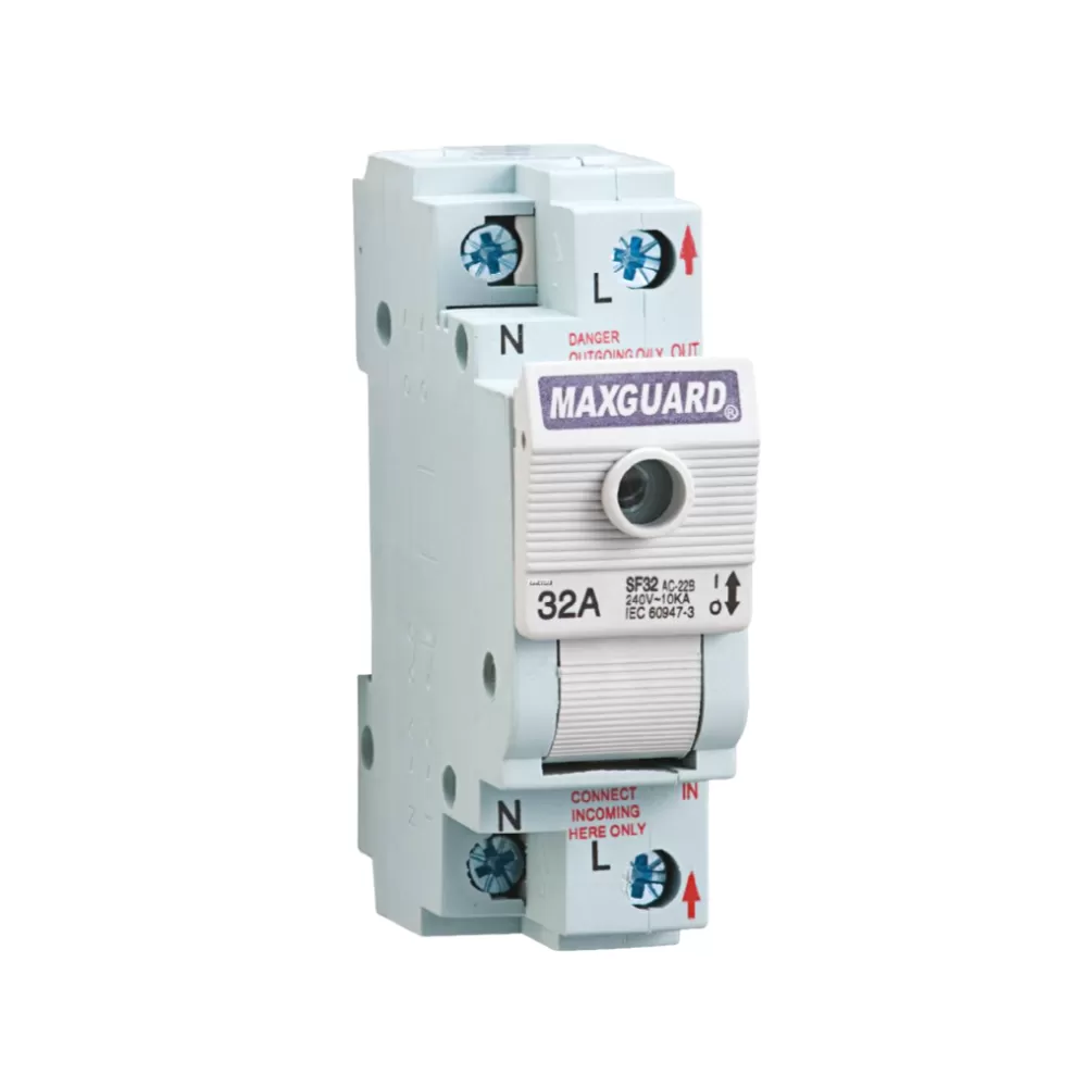 Maxguard 32A 1 Pole + N Switch Fuse (SIRIM APPROVED)